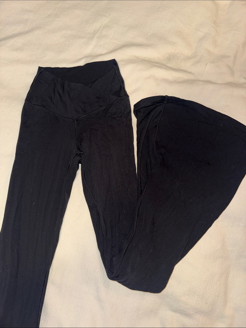 aerie Black High-Rise Leggings with Subtle Logo